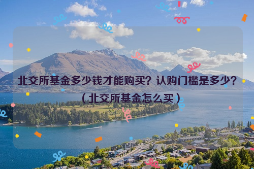 北交所基金多少钱才能购买？认购门槛是多少？（北交所基金怎么买）