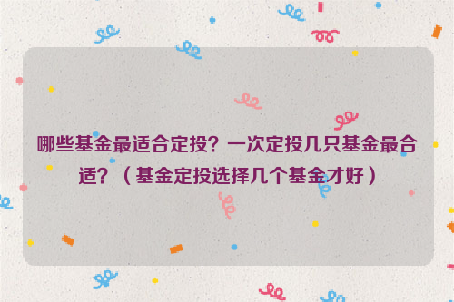 哪些基金最适合定投？一次定投几只基金最合适？（基金定投选择几个基金才好）