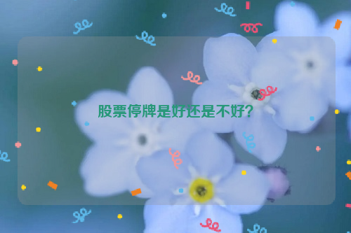 股票停牌是好还是不好？