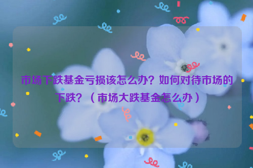 市场下跌基金亏损该怎么办？如何对待市场的下跌？（市场大跌基金怎么办）