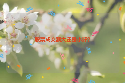 股票成交额大还是小好？