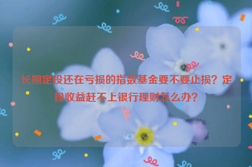 长期定投还在亏损的指数基金要不要止损？定投收益赶不上银行理财怎么办？