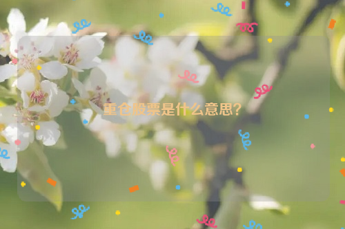 重仓股票是什么意思？